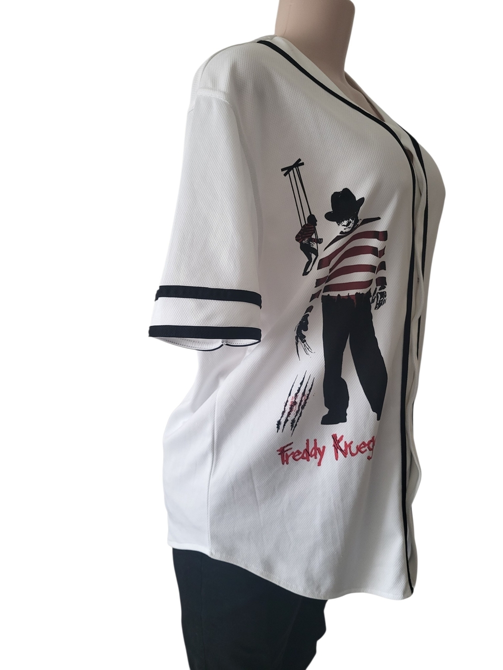 Freddy Krueger Graphic Baseball Tee - White - Picture 4 of 9